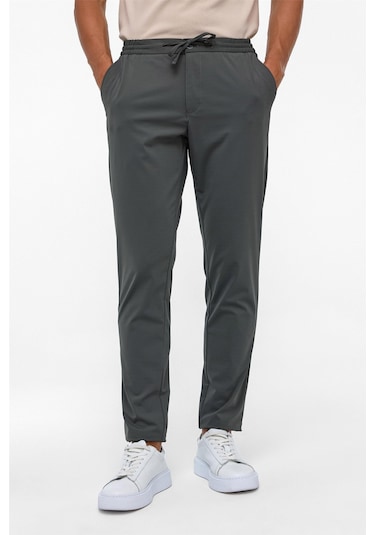 SÜVARİ Koyu Haki Slim Armürlü Jogger Pantolon