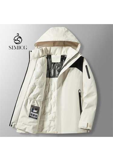 Sımıcg Winter Graphene Outdoor Erkek Dağcılık Ceket - Siyah Beyaz Siyah - Beyaz