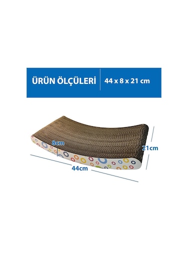 Herniks Doğal Kedi Otlu Kedi Tırmalama Kartonu 44 CM Hr2014c