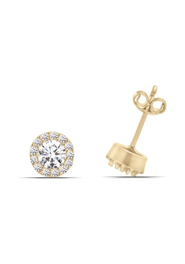 Parmas Design Montür Taşlı 925 Ayar Gümüş Kadın Mini Küpe - Rose