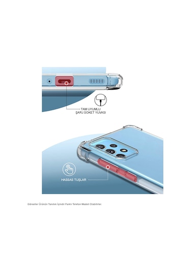 Xiaomi Pocophone F1 Kapak Silikon Antishock Köşe Korumalı Airbag Şeffaf Kılıf