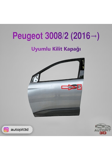 Peugeot 3008 Iı 2016 Uyumlu Kilit Kapağı Ön Sol Taraf