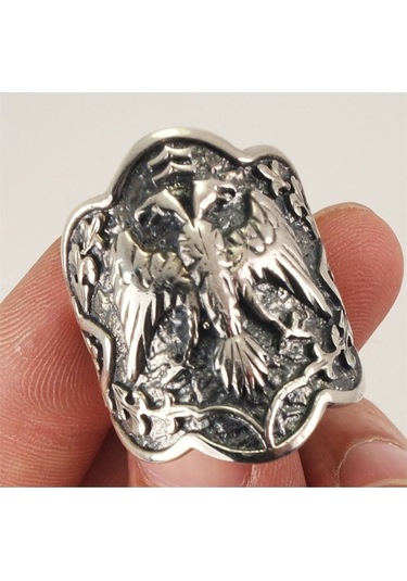 Vog Ertuğrul Zihgir Başparmak 925 Ayar Gümüş Erkek Yüzük