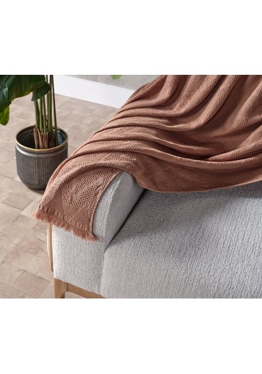 Adora Koltuk Şalı Somon - 130x170 Cm