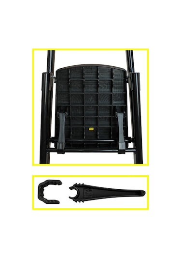 Leo 3+1 Basamaklı Metal Merdiven