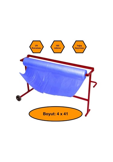 160 Micron Mavi Naylon Örtü, 4x41 Metre