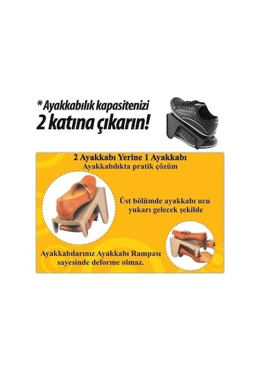 Dolap İçi Ayakkabı Düzenleyici Ayakkabılık Plastik Rampa Aparat Çok Renkli