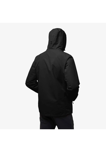 Jack Wolfskin Texapore 3in1 Erkek Siyah Ceket Düz A61864