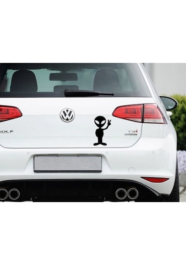 Uzaylı Araba Stickerı Vinil Sticker