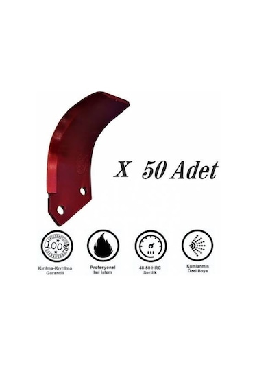 Demiray 1.kalite 8 Mm Ekstra Çelik C Tipi Rotovatör Bıçağı 50 Adet