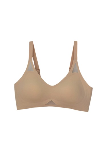 Kadın Silikonlu Lazer Kesim Sütyen B Cup Bgl-st04721 Bej