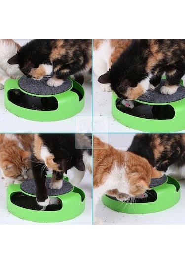 Sones Evcil Hayvan Malzemeleri Kedi Plastik Fareyi Yakala İnteraktif Döner Tabla Evcil Hayvan Oyuncakları