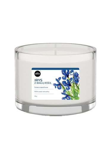 Aroma Basic Line Kokulu Mum Iris With A White Rose 115 G