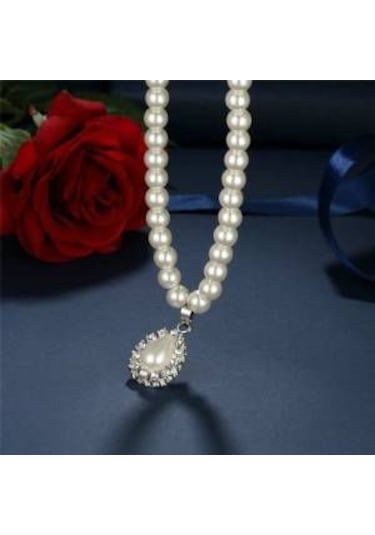 Trend Pırlanta İşlemeli İnci Takı Seti Sevgililer Günü