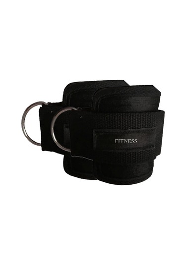 Spor Byfit Ayak Bilek Kayışı D-Ring Ağırlık Çekiş Aparatı - SİYAH Siyah