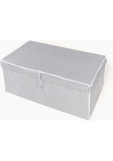 3 Adet-Kapaklı Çok Amaçlı Düzenleyici Hurç, Kutu Megaplus Gri