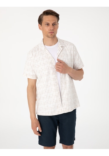 Pierre Cardin Erkek Bej Gömlek Kısa Kollu 50304509-vr011 Bej Pierre Cardin Erkek Bej Gömlek Kısa Kollu 50304509-vr011 Bej