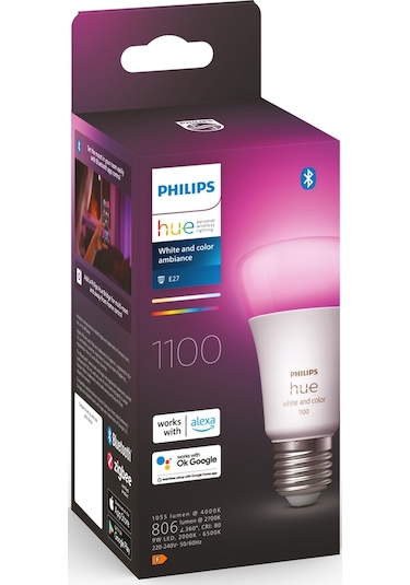 Philips HueWCA 9-75W E27 Renkli Akıllı Ampul