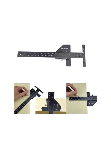 Dancemonkey T072 Ağaç İşleme Çok Fonksiyonlu Alüminyum Cetvel, T Tipi İmalat Cetveli Diğer