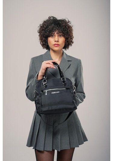 Ççs Kadın 17894 Omuz Ve Sırt Çantası Siyah-bej Siyah - Bej
