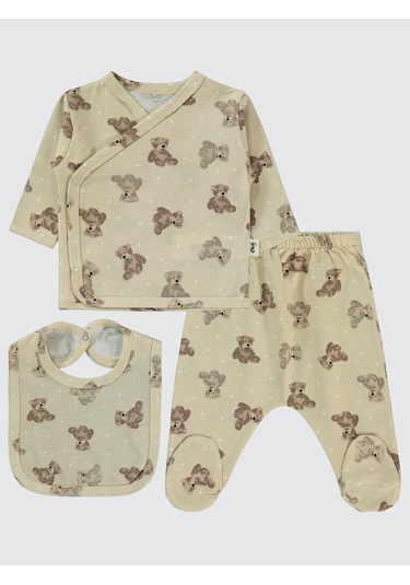 Civil Baby Erkek Bebek Zıbın Takımları 0-1 Ay Bej Bej