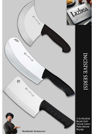 İncisive Serisi Mutfak Bıçak Seti Pizza Börek Kıyma Bıçağı Mft857