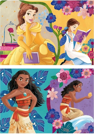Educa 2x25 Parça Disney Prensesleri Kız Çocuk Ahşap Puzzle 3-5 Yaş 1 Adet