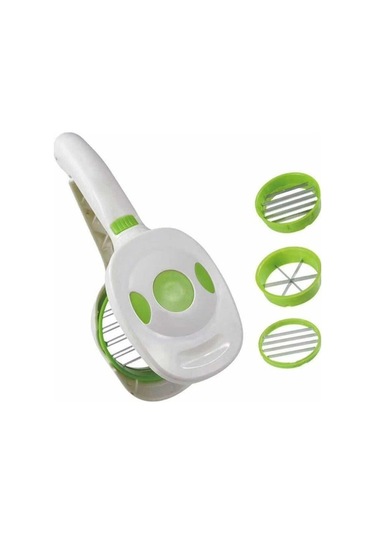 Besthome1 El Tipi 3 Kesme Seçeneği Multifonksiyonel Sebze Dilimleyici, 220 Ml Muhafaza Kabı İle, Hızlı Kullanım, Çamaşır Makine Beyaz - Yeşil