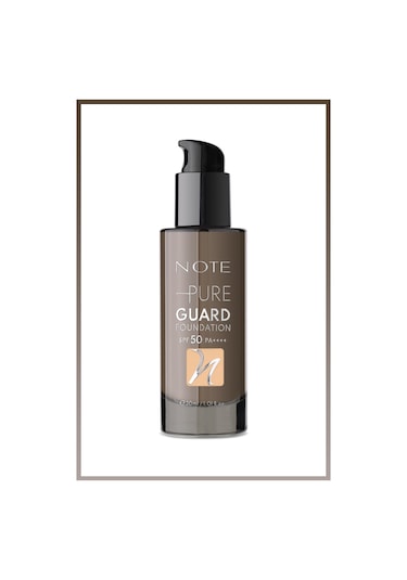 Note Cosmetics Pure Guard Yoğun Kapatıcı Saten Bitişli Fondöten SPF50 120 Golden Beige