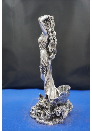 Afrodit Heykel Biblo - 27 Cm Ev Ofis Dekoratif Hediyelik Aksesuar Dekor Gümüş