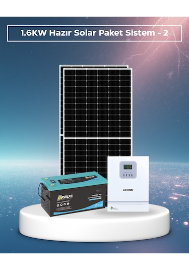 1,6kw Hazır Solar Paket - 2 Akıllı Mppt İnverter Off-grid Sistem