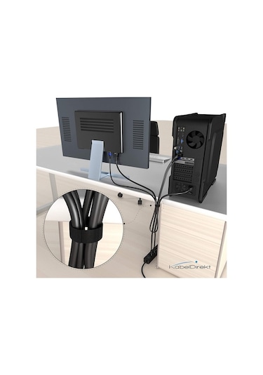 Sırtsırta Cırt Bant, Kablo Düzenleyici Cırt Bağı, Uzunluk Seçmeli