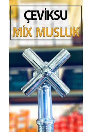 Çevik Su Mix Model 1/2 İnç Krom Kaplama Pirinç Lavabo Evye Su Musluğu