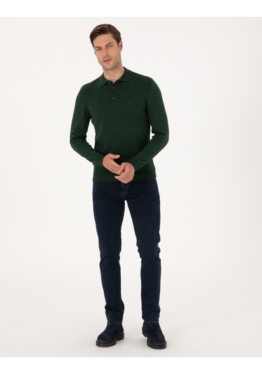 Pierre Cardin Erkek Koyu Yeşil Kazak /triko 50314189-vr079 Koyu Yeşil