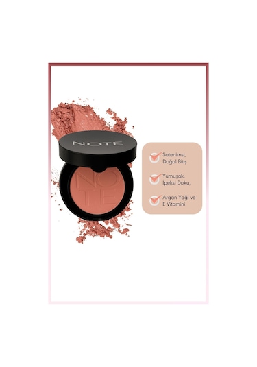 Note Cosmetique Luminous Silk Compact Blusher Toz Allık - 02 Pink In Summer