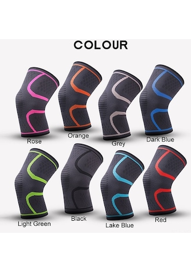 Pazly Erkek Ve Kadın Ağrı Kesici Dizlik - 2'li Renkli Paket - Örgü Diz Koruyucu Çok Renkli