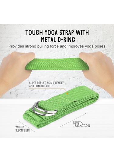 Konesam Eva Yoğun Köpük 2 Yoğa Bloku + Ayarlanabilir Gerdirme Kayışı Seti - Postür Düzeni, Esneme Ve Denge İyileştirici - Siyah