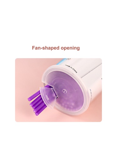 Wezone Mor 100'lü Cam Kavanozlu Tüy Dikiş, Göz Kaş Dudak Temizlik Cotton Budu - Fonksiyonel Diş Temizleme Mikro Fırça