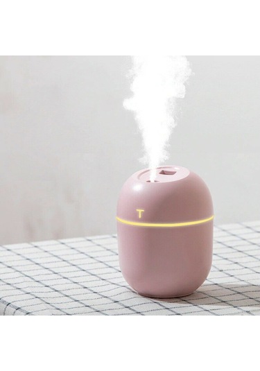 Vkemall Usb Şarjlı Led Işıklı Ev/araç İkili Kullanım Lüftü Nemlendirici Aromatik Yağ Spreyleyici Yeşil Kutulu Paket