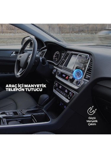 Polosmart Pbs141 Manyetik Telefon Tutucu 360 Derece Hareketli Çift Sabitleyicili Siyah Siyah