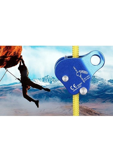 Pazly 100kn Alüminyum Tırmanma Makarası - 8-13mm Halat Uyumlu, Mavi/turuncu Renk, 7.8x7.5cm, Ağır Dayanım İçin İdeal Turuncu