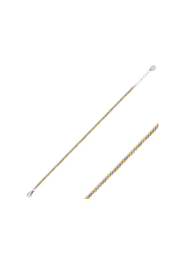 Silver Point Üç Renk Top Dorika Bileklik Gümüş