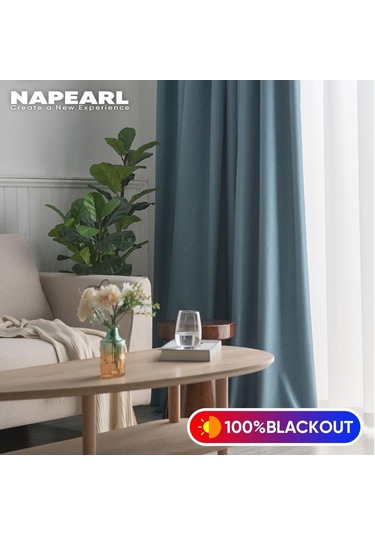 Krem 1 Adet Napearl % 100% Karartma Düz Renk Keten Yatak Odası Pencere Perdesi Modern Halka Tipi Perdeler Oturma Odası Perdesi Ev Dekor İçin W100cm X L200cm Krem