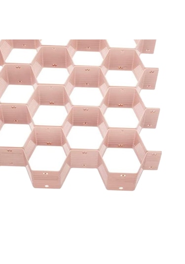 Homyl Petek Dolap Çorap İç Çamaşır Çekmece Bölücü Pembe Pembe