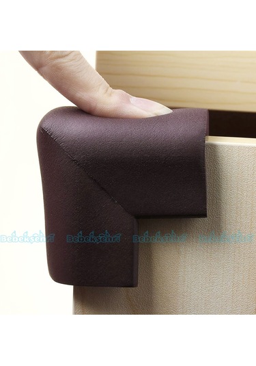 Evokids Kauçuk Köşe Koruyucu 4'Lü (Kahve) Çok Renkli