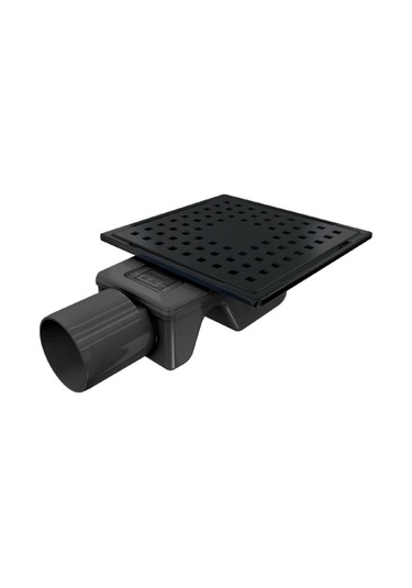 Valtemo İnoks Base 50 Izgaralı 15 15 Yan Çıkışlı Siyah Siyah