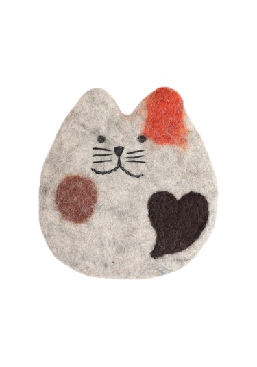 El Yapımı Keçe Yün Kedi Bardak Altlıkları Masa Ve Masa İçin-yavru Kedi Bardak Altlığı Çok Renkli