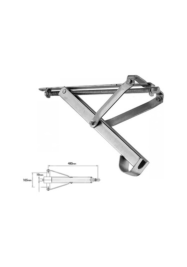 Karavan Köşe Destek Ayağı Krikolu Galvaniz 800 Kg-444