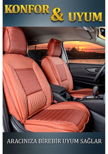 Volvo Xc40 Oto Koltuk Kılıfı Ön Arka Set Tarçın Plus Serisi Scr