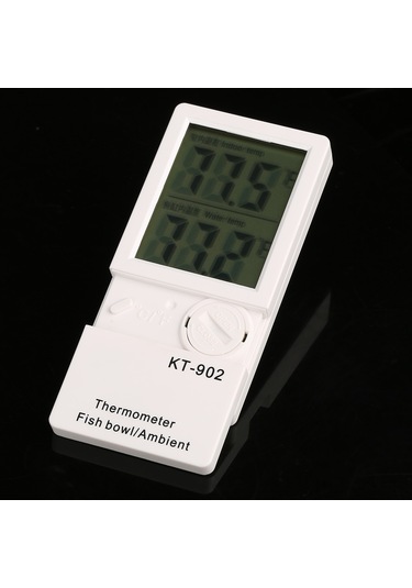 Qingmipy Kt-902 Akvaryum Ve İç Mekan Sıcaklık Ölçer - Lcd Ekranlı, Fahrenheit/celsius Dönüştürülebilir, Kolay Kurulum
